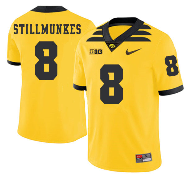 2019 Men #8 Kordell Stillmunkes Iowa Hawkeyes College Football Alternate Jerseys Sale-Gold